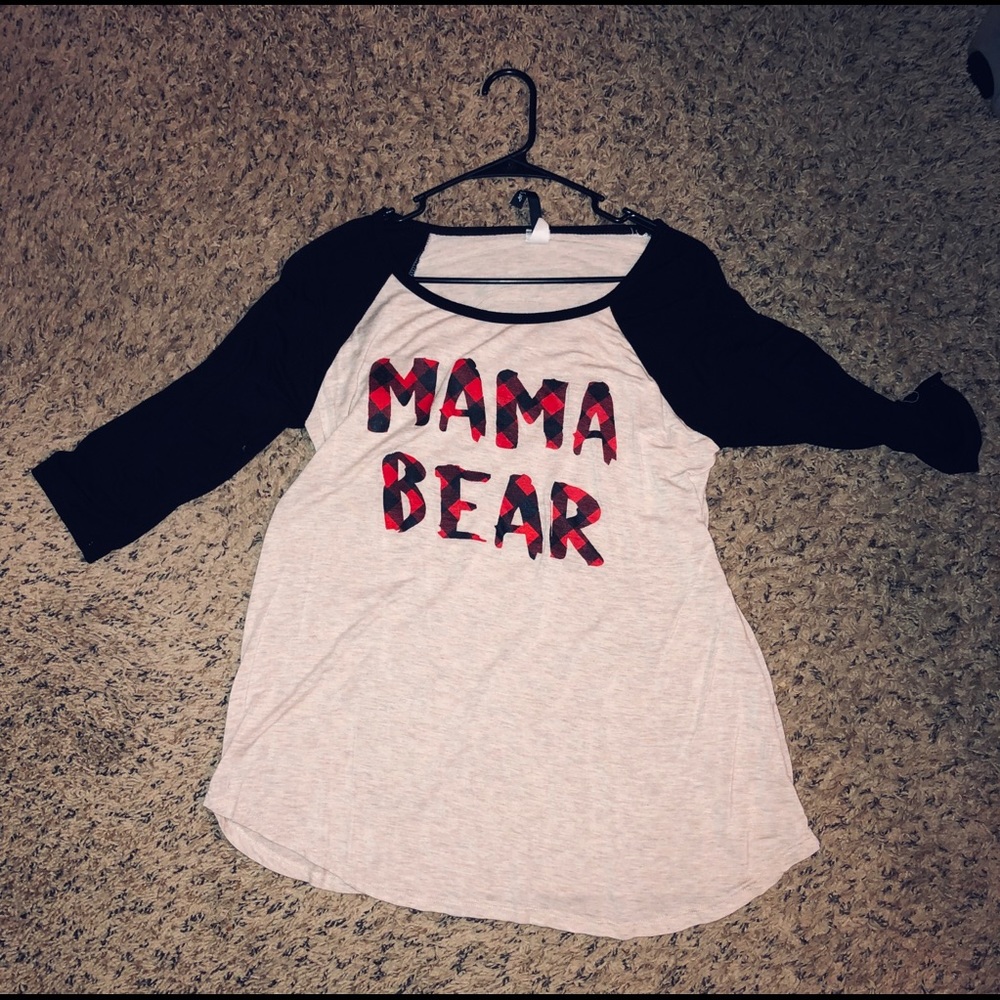 Mama Bear Shirt - 3/4 sleeve - Sz L